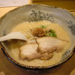 麪家ひばり - 白湯らぁめん大盛り（６５０円＋１００円）（H２４．１２）