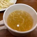 Yappari Suteki - サラダバーから持ってきたスープは玉子スープでした。
