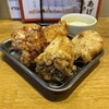 骨付鳥、からあげ、焼鳥 がブリチキン。 - 骨なしもも、野菜からあげ(茄子、舞茸)