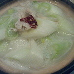 魚山亭 - 宮崎地鶏の湯白スープ鍋