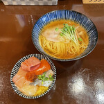 Gyokai To Chuukasoba Totoyamichi - 煮干しの中華そば+ミニ海鮮丼セット