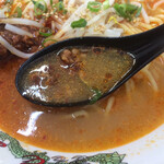 中華食堂 東魁 - 坦々麺  スープと肉味噌