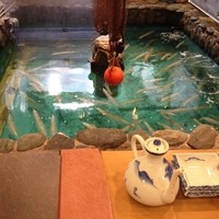 河太郎 中洲本店 - 生簀前のカウンター席