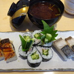 縄寿司 - 炙り鯖と鰻の棒寿司