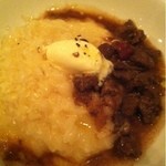 リストランティーノ ルベロ - ほろほろ鶏のリゾット　リコッタチーズを添えて