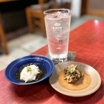 奈るみ庵 - 奥のグラスは芋焼酎ロックとなっておりま～す♡