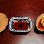 日本料理 柳燕 - 塩、土佐醤油、鮟肝ポン酢