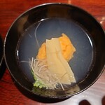 日本料理 柳燕 - 蛤のお出汁に車海老の真薯