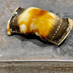 鮨 心白 - 煮穴子　最後に舎利をきれいに包んでスフレみたいな食感