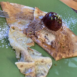 Cafe Gourmand - 小布施栗とラムレーズンアイスのモンブラン風クレープ