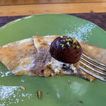 Cafe Gourmand - 小布施栗とラムレーズンアイスのモンブラン風クレープ