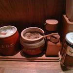 つけ麺屋 やすべえ - 卓上風景