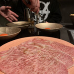 北海道焼肉 北うし - びえい和牛サーロイン焼きすき