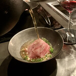 北海道焼肉 北うし - びえい和牛サーロイン　肉茶漬け