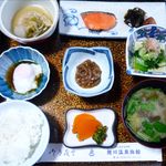鯉川温泉旅館 - 朝食のアップ