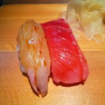 鮨の魚政 - ヒラメ、中トロ