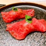 焼肉矢澤 京都 - 希少部位の炙り寿司