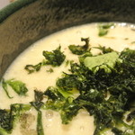 わたなべ - アオサが載ってる。旨すぎる！