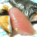 銀のさら - 料理写真:結1380円(年末年始メニュー)のうちの3品マグロ、ウナギ、ネギトロ巻き