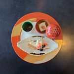 秋田車屋 - 前菜盛り(鶴の皿)