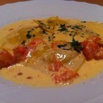 ピッツェリア　スペリアーモ！ - カニのラビオリ フレッシュトマトとクリームのソース
