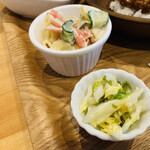 カフェ チャイローズ 173 - カニカマのマカロニサラダと柚子白菜