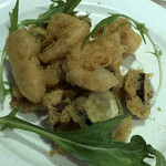 マッシュルーム - 前菜の海老とキノコ、野菜のフリチュール(揚げ物)