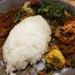 カレーのおじさま FISH - ご飯お代わり(普通)、最初の大盛りと変わらない、(レシートを見ると最初も普通盛りでした)