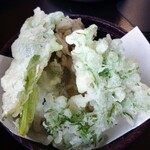 精進料理　湯華庵 - 山菜の天ぷら