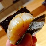 天ぷら たけうち - ほたて磯辺焼き