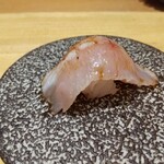 天ぷら たけうち - 赤ムツ昆布締め&槍烏賊糸切り