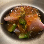 モノリス - 鰤、ミカン、菜の花