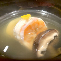 賛否両論 名古屋 - カブのふくめ煮、天使のエビの葛うち