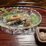 比良山荘 - ホンモロコの塩焼き