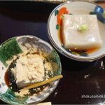 蕎麦切り さとう - そば豆腐(吉野仕立て)。ランチそば御膳1500円。そば切りさとう(愛知県安城市)食彩品館.jp撮影