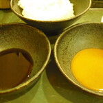 Shabu Sen - ご飯、ごまだれ、ポン酢