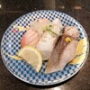 すし銚子丸 - 炙り3カン /サーモン/ 鯛/ 鯖♪