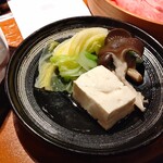 瀬里奈 - しゃぶしゃぶのスープで調理したお野菜・その１です。