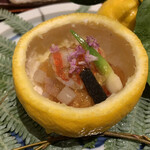 銀座 しのはら - 三宝柑の中には、、、