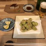 手打ちそばちくま - ⑥そら豆の天ぷら