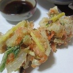 延喜寿し - かきあげは海老がふんだんにある！