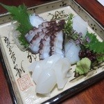 延喜寿し - 烏賊と蛸のお造り