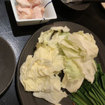 Ganso Hakataya - 追加の野菜とモツ
                      