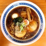 らーめん 道 - こってりラーメン＋地どり煮たまご