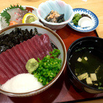 喜八荘 - 「湯上がりセット（鉄火丼）」（1,500円）。さすがに新鮮！温泉付でこのお値段！