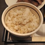 San Daime Bunji - 仙台牛たんスペシャルセットの麦飯