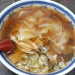 川村食堂 - ワンタン麺(650円也) 出汁が効いた優しい醤油味♪