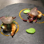 エクアトゥール - 手長海老と豚のテリーヌのストレートな旨さ♪