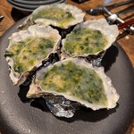 Le Bonze - 福島糸島の蒸し牡蠣をあおさとレモンのジュレ、その通りのお味