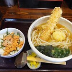 はるりん - ちく玉天うどん＆鮭ご飯
